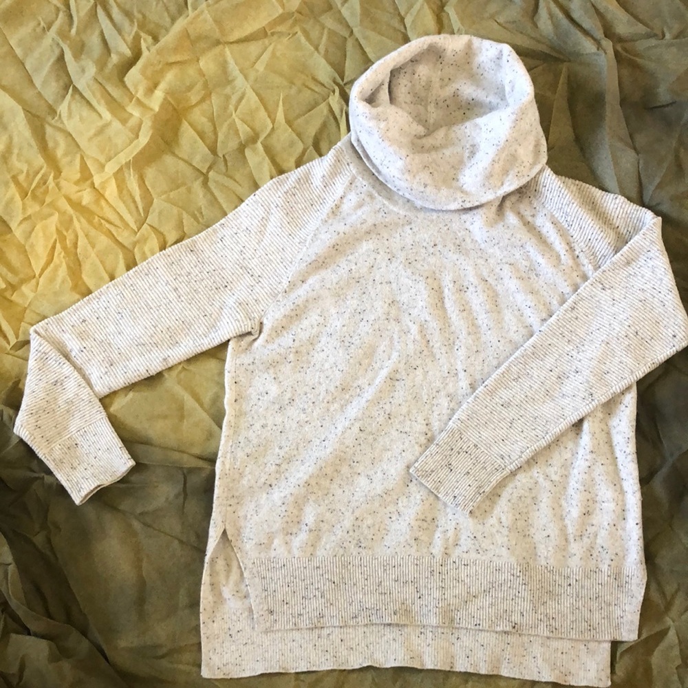 Heather 100% cashmere cowl neck sweater